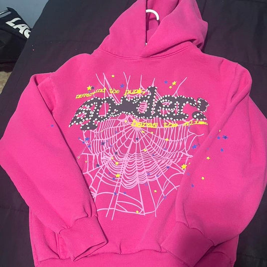 Pink spider hoodie