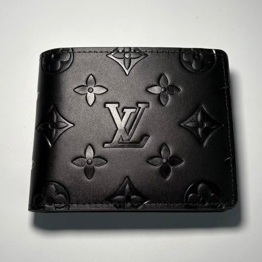 Lv wallet all black leather