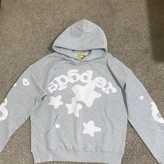 Grey spider hoodie