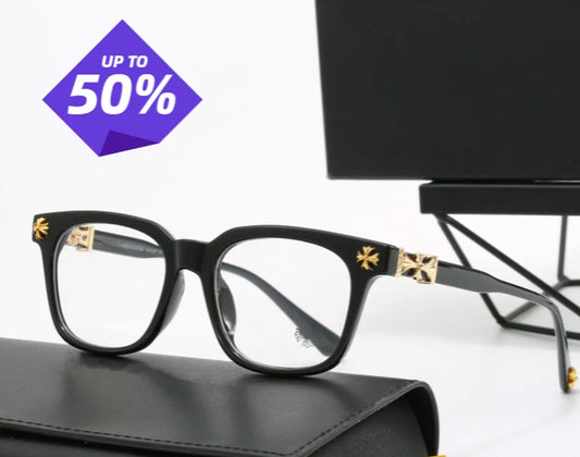 Y2K chrome heart glasses